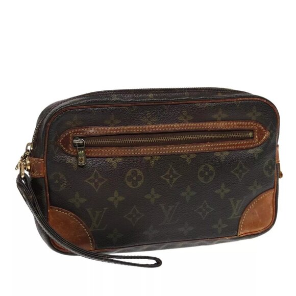 LOUIS VUITTON Monogram Marly Dragonne GM Clutch Bag M51825 LV Auth 89295 - Picture 1 of 16